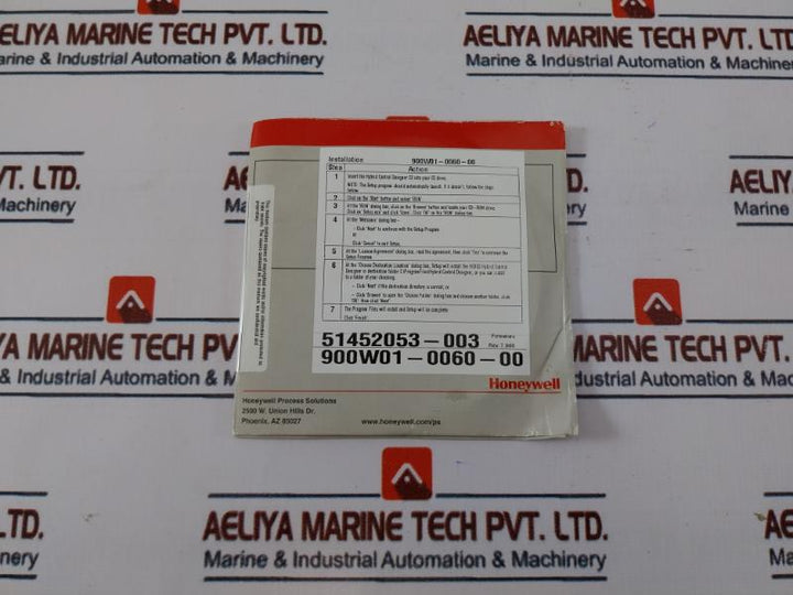 Honeywell 900W01-0060-00 Hc Designer Configuration Software Cd Rev 7