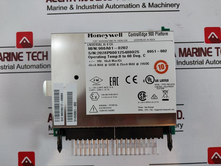 Honeywell 900A01-0202 ControlEdge 900 Platform Analog Input Universal AI 8 CH