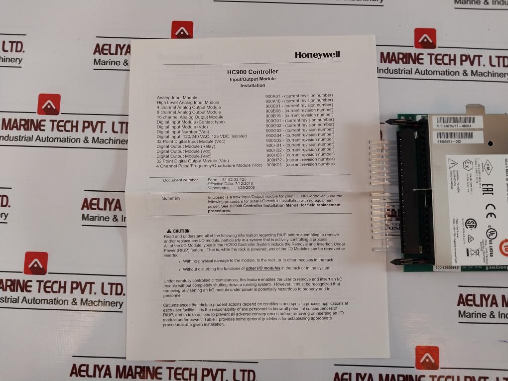 Honeywell 900A01-0202 ControlEdge 900 Platform Analog Input Universal AI 8 CH