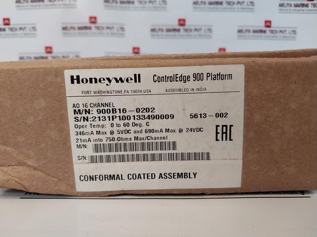 Honeywell 900b16-0202 High Level Analog Input Module 16 Channel 24vdc, 5613-002