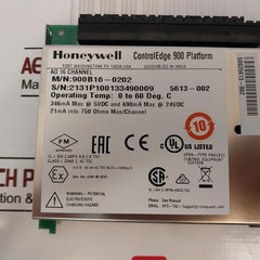 Honeywell 900b16-0202 High Level Analog Input Module 16 Channel 24vdc, 5613-002