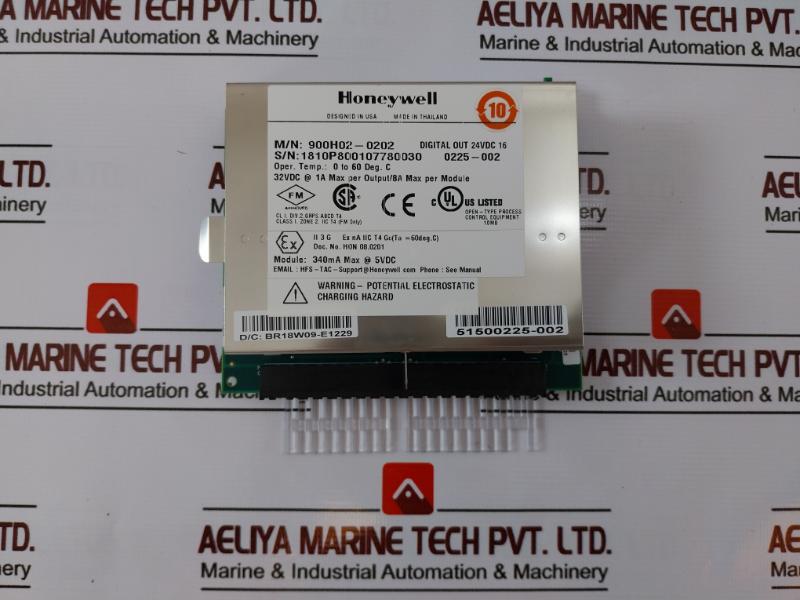 Honeywell 900H02-0202 16Channels Digital Output Card 0225-002 Rev D 94V-0 24 VDC