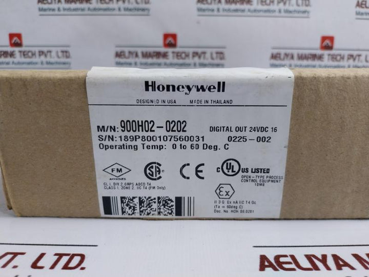 Honeywell 900H02-0202 Digital Output Module 24VDC 16 Points 0225002 51500225-002