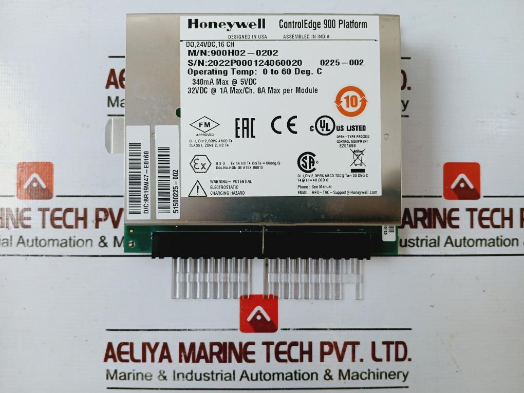 Honeywell 900h02-0202 Digital Output Module 24vdc 16 Pt Hc900 Controller