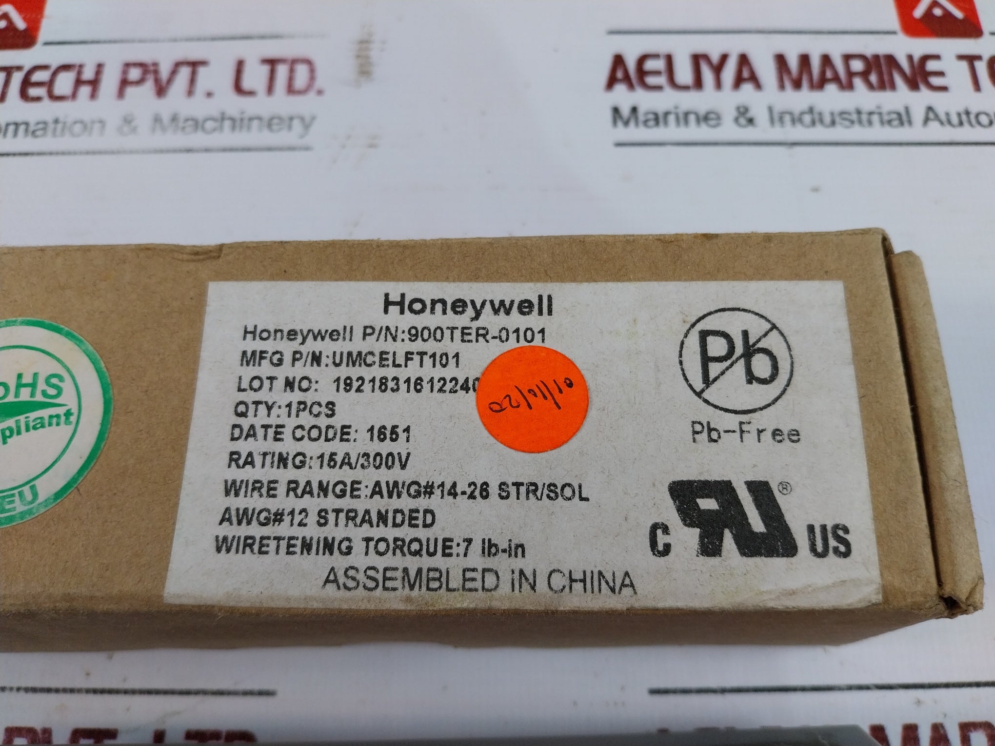 Honeywell 900ter-0101 Terminal Block Umcelft101 15a/300v