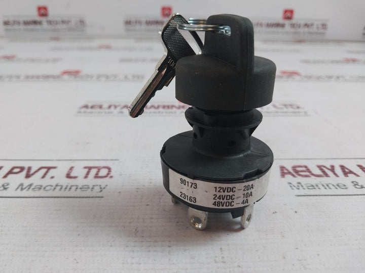Honeywell 90173 Key And Ignition Switch 12Vdc-20A 48Vdc-4A
