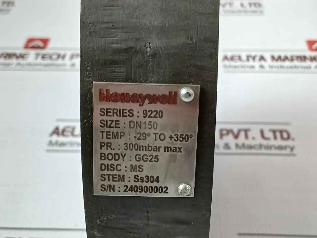 Honeywell 9220 Butterfly Valve Dn150 Ss304