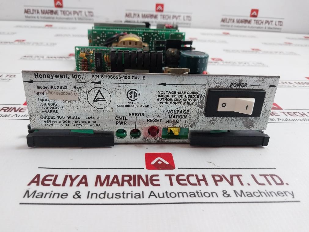 Honeywell Acx633 Power Supply Module Rev E 51196655-100 120–240V 50/60Hz
