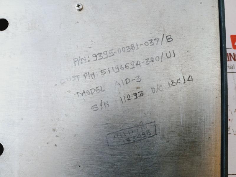 Honeywell Aid-3 Keyboard Control Panel 9395-00381-037/B, 9340-04884-008/B