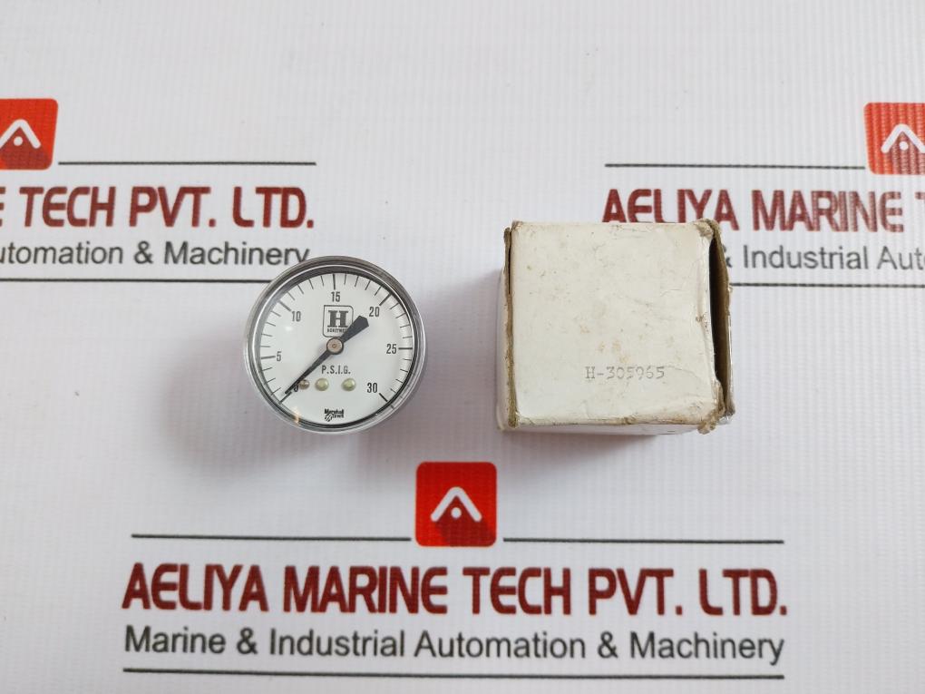 Honeywell Analog Circular Dial Pressure Gauge 0-30Psig H-305965