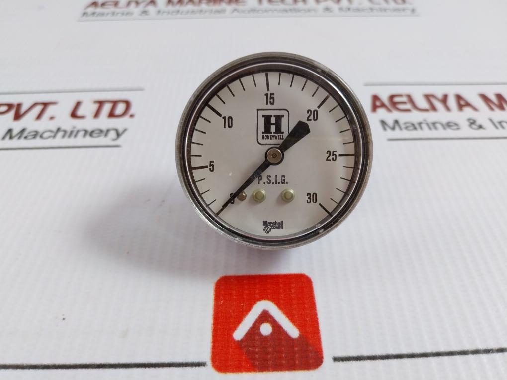 Honeywell Analog Circular Dial Pressure Gauge 0-30Psig H-305965
