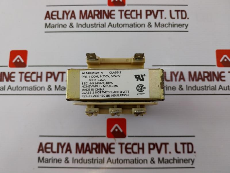 Honeywell At140b1024 Transformer 1-com 2-208v 3-240v 60hz 0.22a