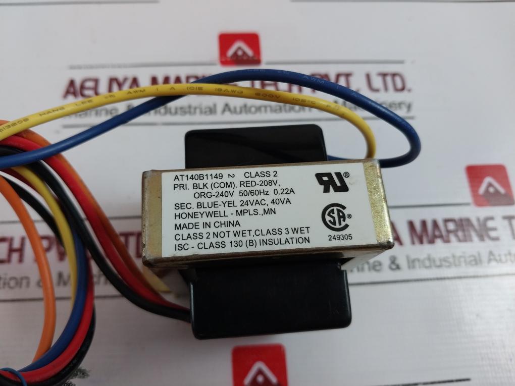 Honeywell At140b1149 Control Transformer 208v, 240v 50/60hz 0.22a