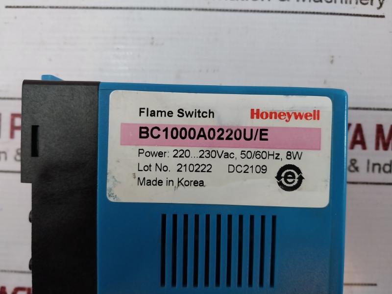 Honeywell Bc1000A0220U/E Flame Switch Dc2109 220–230 Vac 50/60 Hz