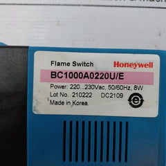 Honeywell Bc1000A0220U/E Flame Switch Dc2109 220–230 Vac 50/60 Hz