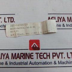 Honeywell Bz-r-p1 Micro Switch 15A.125-480Vac