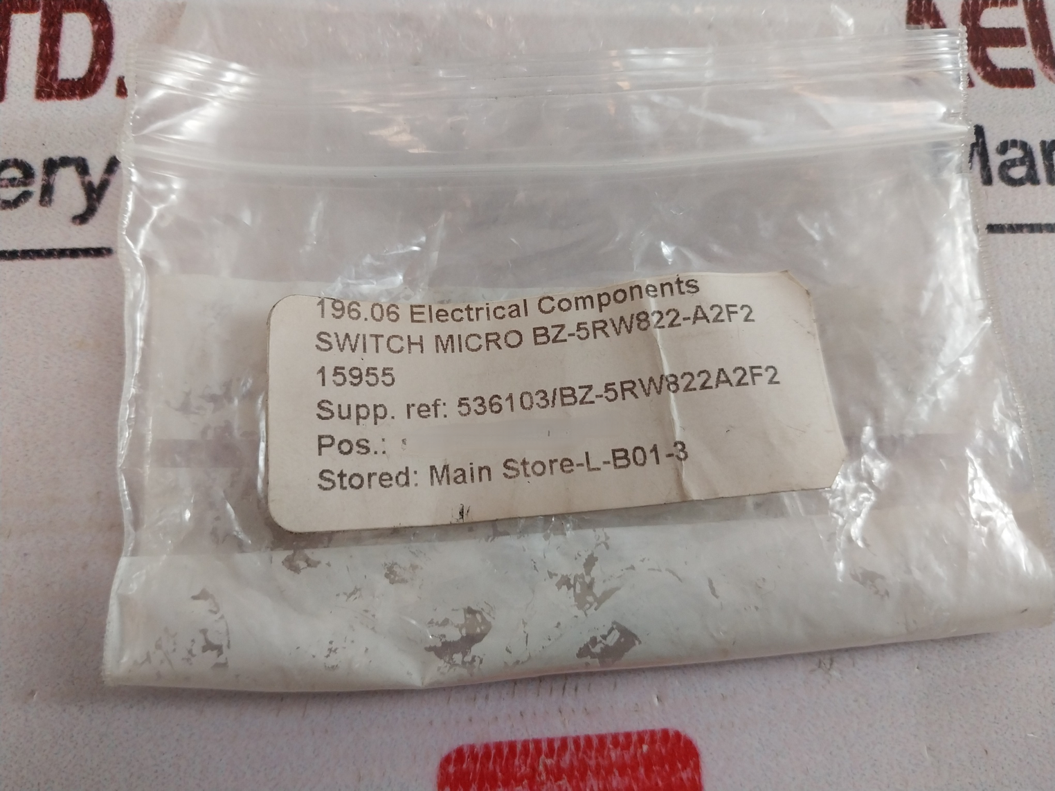 Honeywell Bz5Rw822A2F2 Micro Switch 16A 250V