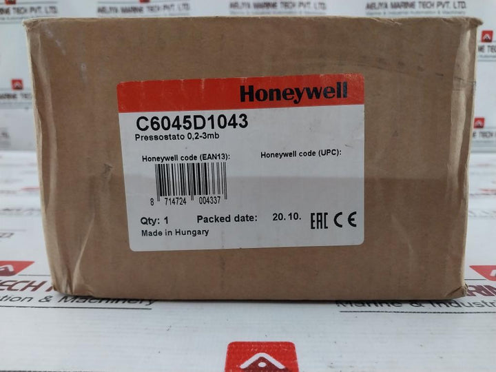 Honeywell C6045D1043 Gas/ Air Pressure Switch 220/240Vac