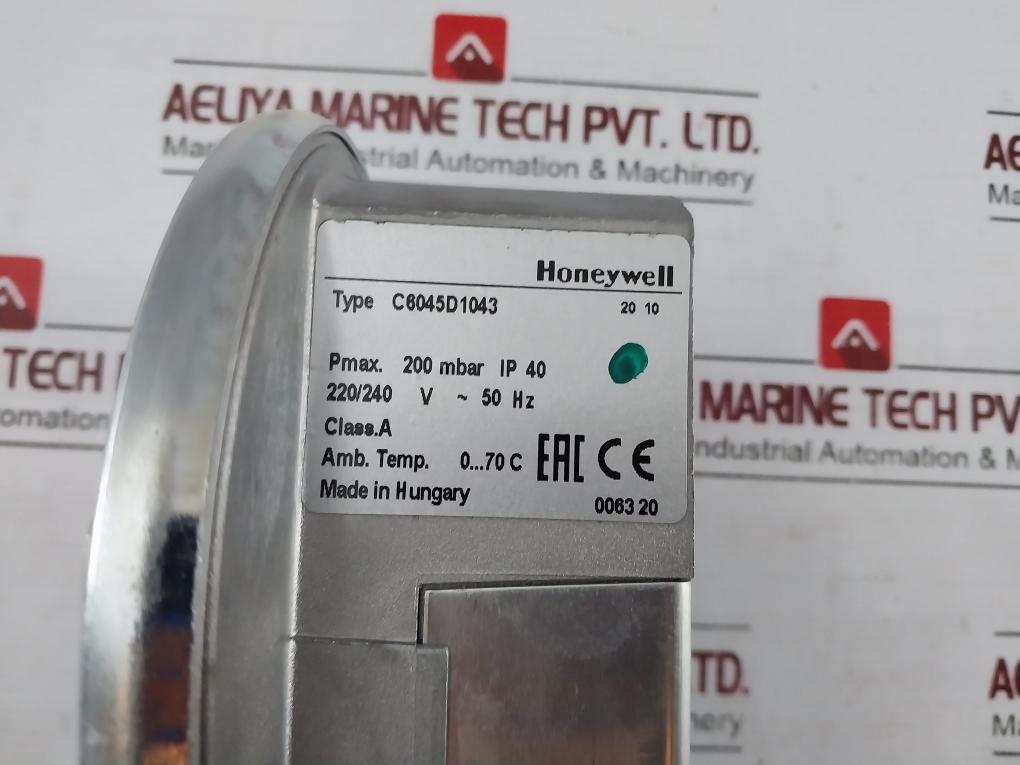 Honeywell C6045D1043 Gas/ Air Pressure Switch 220/240Vac 8 714724 004337