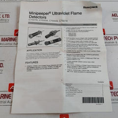 Honeywell C7027A 1023 Minipeeper U/V Flame Detector Sensor