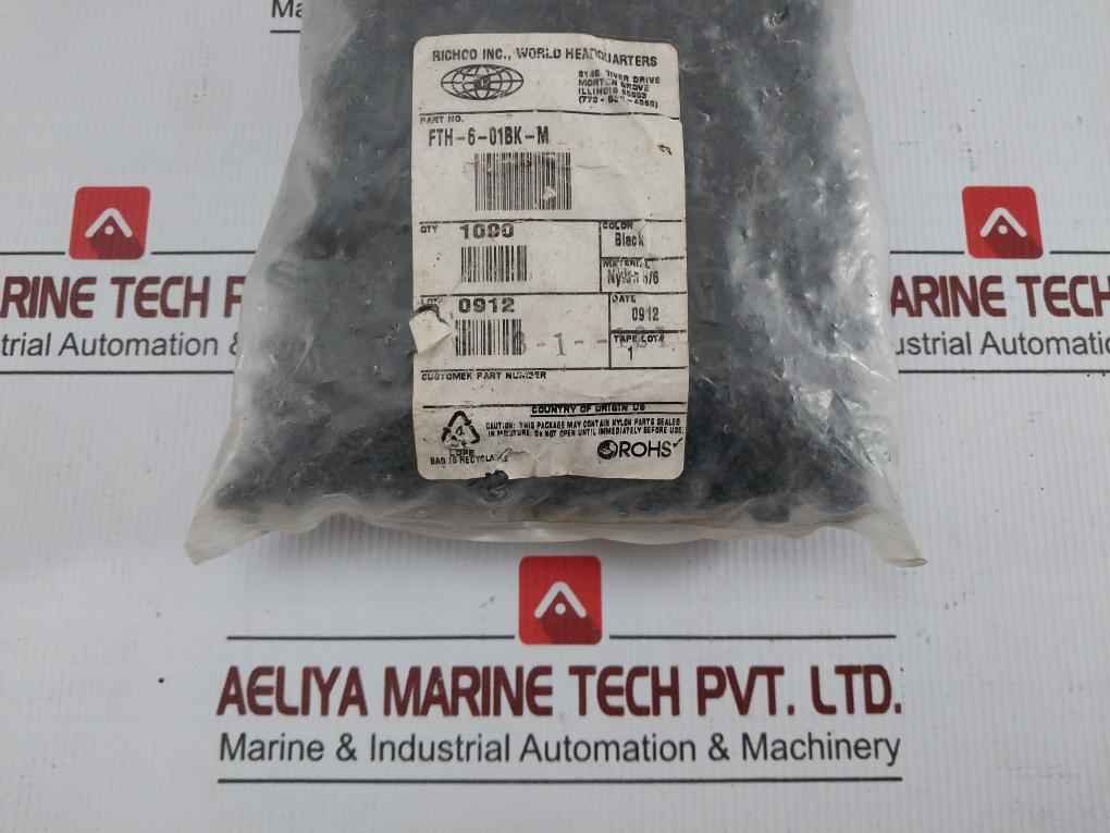 Honeywell Cable Tie/Zip Tie Fth-6-01Bk-m (1 Bag=1000 Pcs)