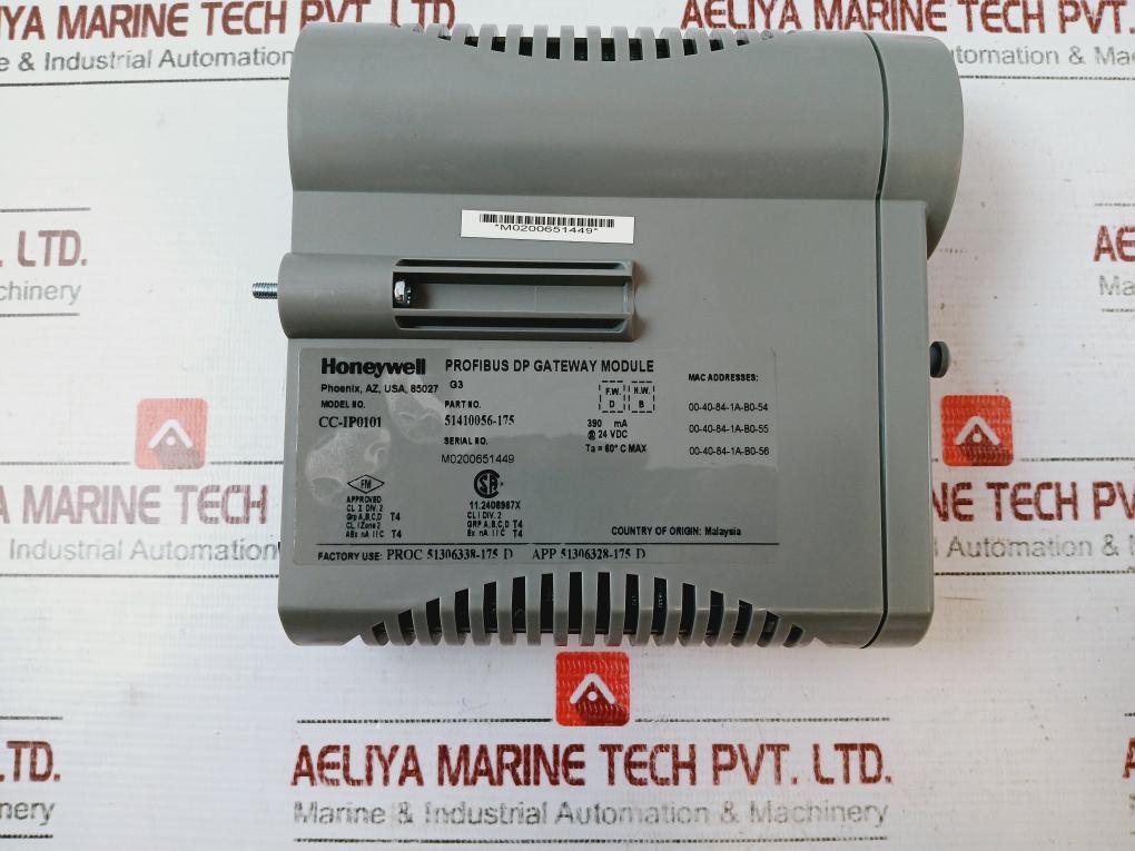 Honeywell Cc-ip0101 Profibus Gateway Module Dp-2 24vdc