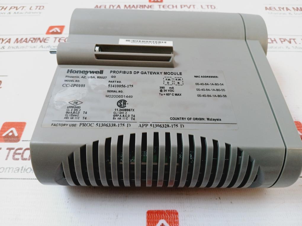 Honeywell Cc-ip0101 Profibus Gateway Module Dp-2 24vdc