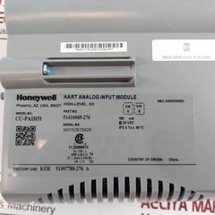 Honeywell Cc-paih51 Hart Analog Input Module 51410069-276 Msip-rem-hwy-51410069