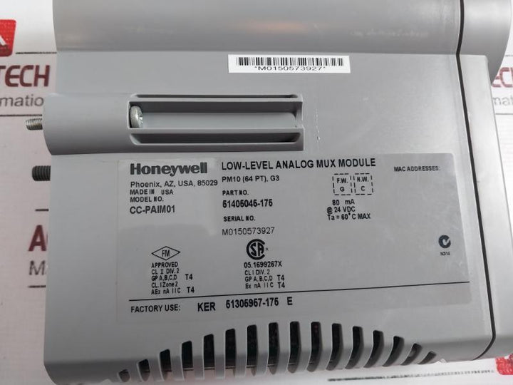 Honeywell Cc-paim01 Low-level Analog Mux Module 51405045-175