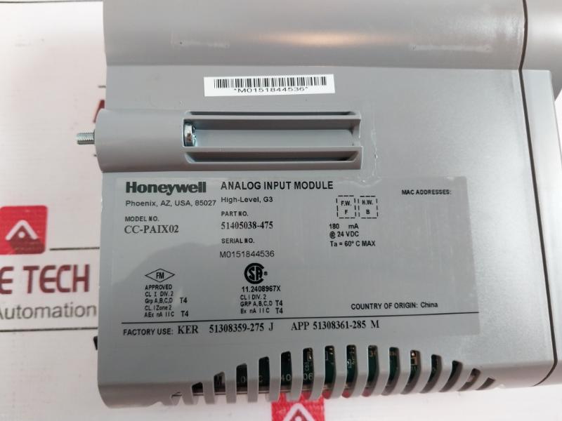Honeywell Cc-paix02 Hart Analog Input Module 51405038-475 (High-level, G3) 24 Vdc