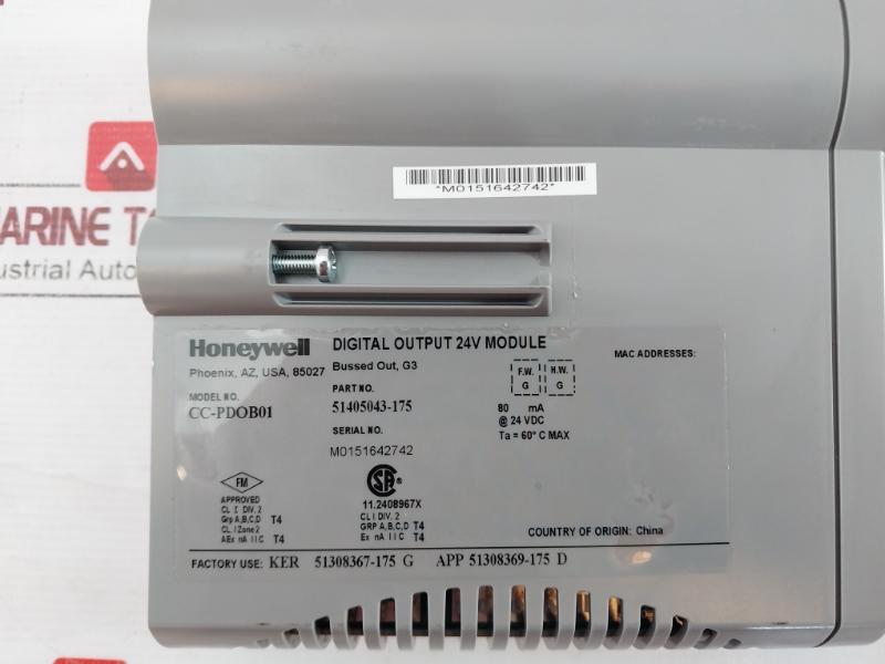 Honeywell Cc-pdob01 Digital Output 24V Module 51405043-175 80Ma 24Vdc