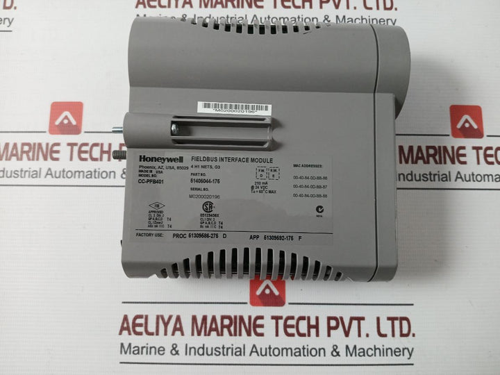 Honeywell Cc-pfb401 Fieldbus Interface Module 51405044-175 210Ma At 24 Vdc, 60 C