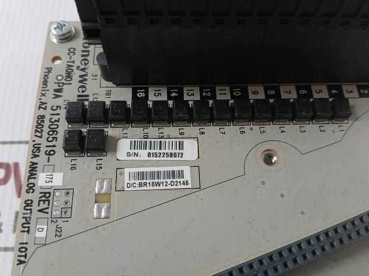 Honeywell Cc-taon01 Analog Output Module I0Ta 24V Pwb 51306518 E108467