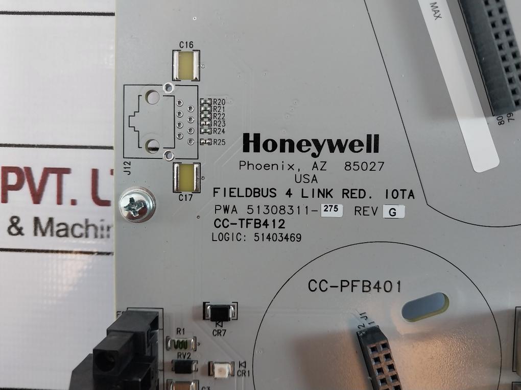 Honeywell Cc-tfb412 Fieldbus 4 Link Red. I0Ta Interface Module Pwa 51308311-275