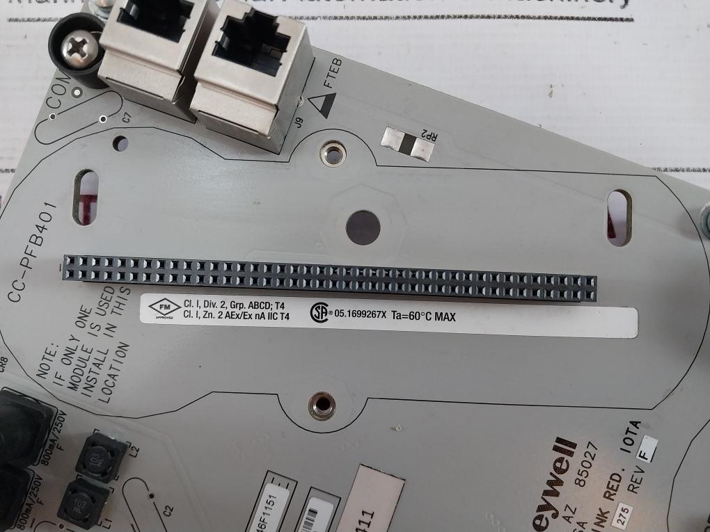 Honeywell Cc-tfb412 Fieldbus Interface Lota Module Rev. F 800Ma/250V