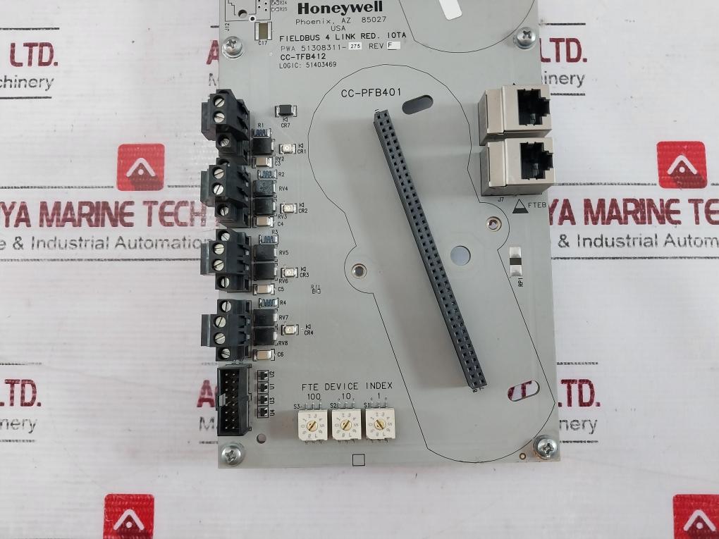 Honeywell Cc-tfb412 Fieldbus Interface Lota Module Rev. F 800Ma/250V