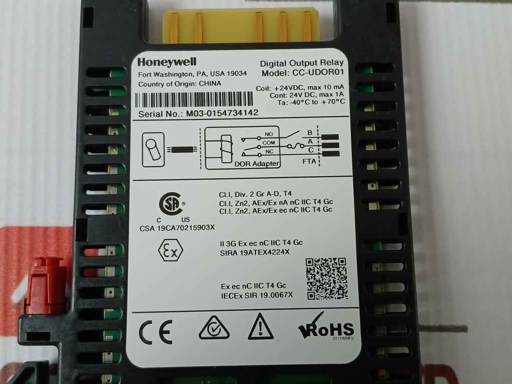 Honeywell Cc-udor01 Digital Output Relay Adapter 24vdc Max 10ma