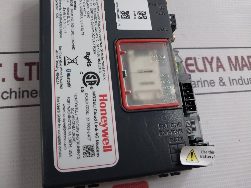 Honeywell Cloud Link 4G Battery-powered Wireless Cellular Modem Rev: C