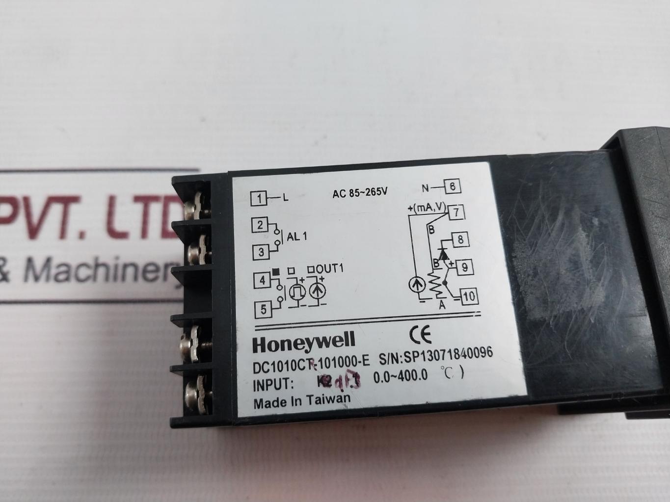 Honeywell Dc1010Ct-101000-e Temperature Controller K2 (0.0-400.0 C) Ac 85-265V