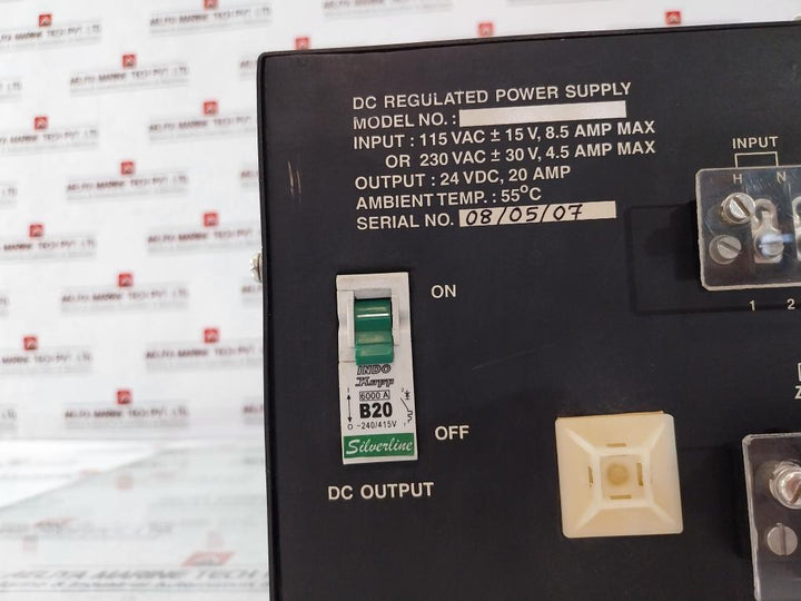 Honeywell Dc Regulated Power Supply 24vdc, 20 Amp Dpsu11110011