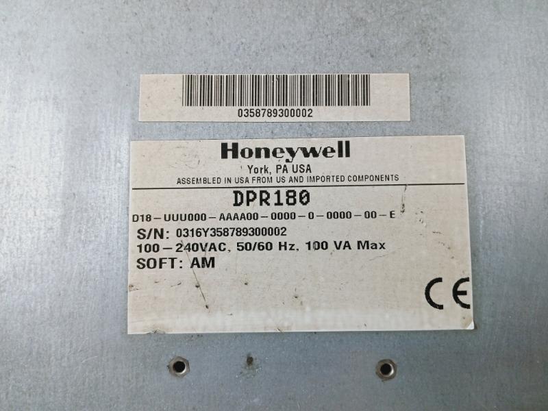 Honeywell Dpr180 Chart Data Recorder D18-uuu000-aaaa00-0000-0-0000-00-e