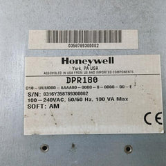 Honeywell Dpr180 Chart Data Recorder D18-uuu000-aaaa00-0000-0-0000-00-e