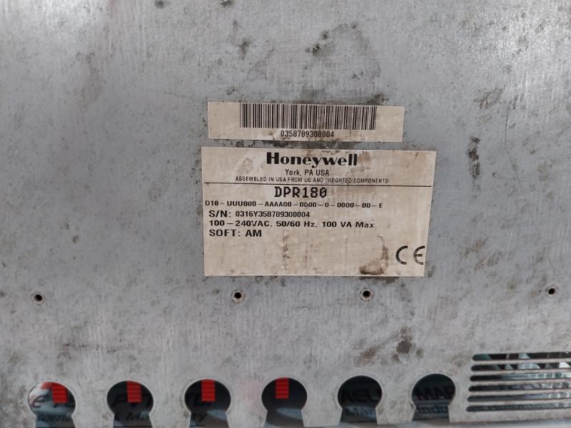 Honeywell Dpr180 Chart Data Recorder D18-uuu000-aaaa00-0000-0-0000-00-e, 50/60hz