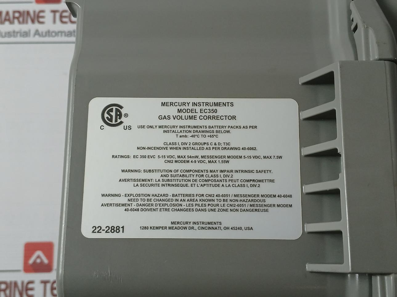 Honeywell Ec350 Electronic Gas Volume Corrector 5-15Vdc Max 54Mw Fdev-11521