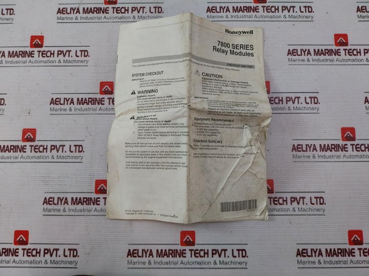Honeywell Ec7850 A 1122 Burner Control