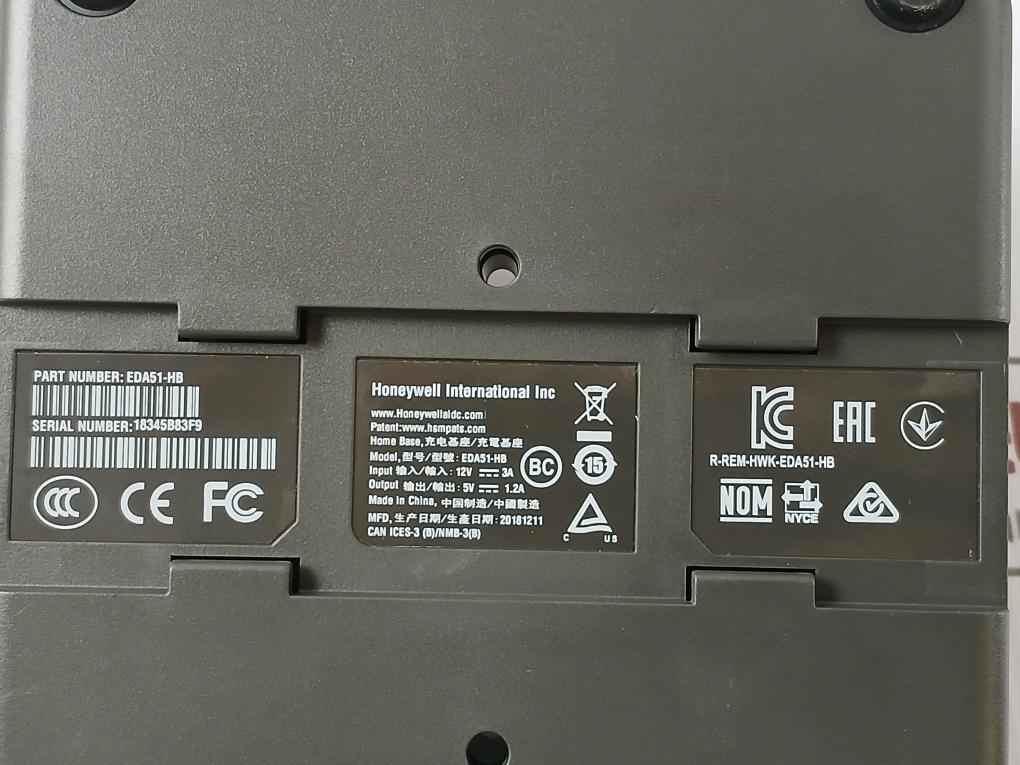 Honeywell Eda51-hb Charging Cradle For Charging Scanpal 12v-3a Rev C