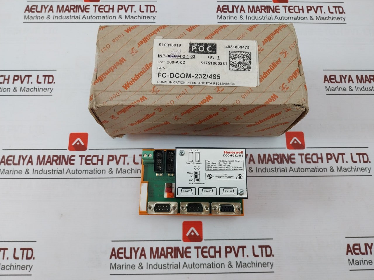 Honeywell Fc-dcom-232/485 Communication Interface Module 500 Ma Max 5 Vdc