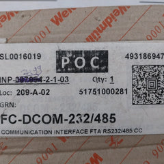 Honeywell Fc-dcom-232/485 Communication Interface Module 500 Ma Max 5 Vdc