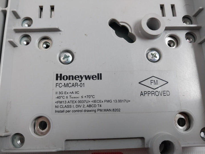 Honeywell Fc-mcar-01 Mounting Plate Rack Panel 24Vdc Max 40A Rev 1