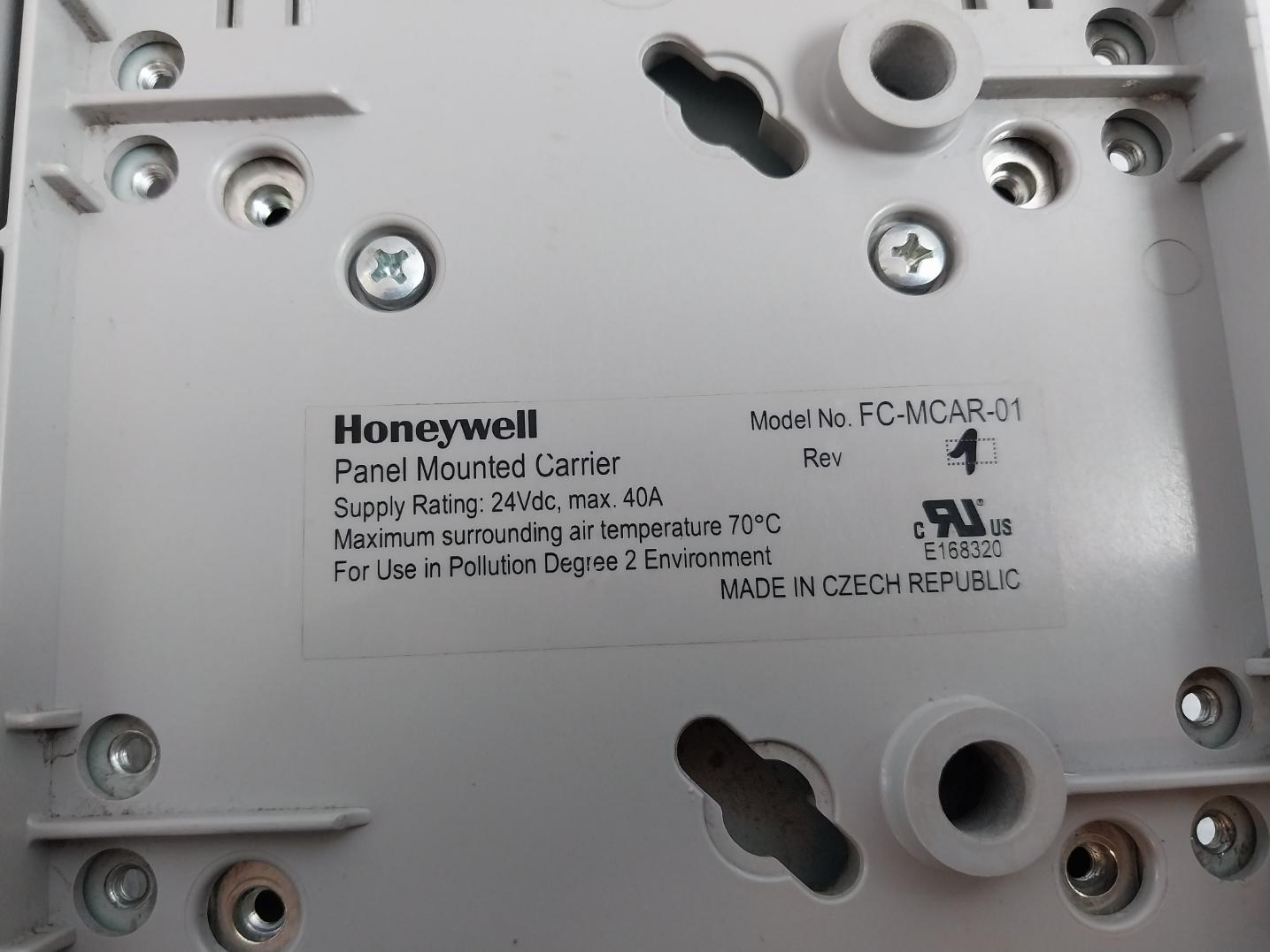 Honeywell Fc-mcar-01 Mounting Plate Rack Panel 24Vdc Max 40A Rev 1